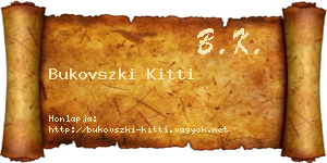 Bukovszki Kitti névjegykártya