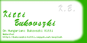 kitti bukovszki business card
